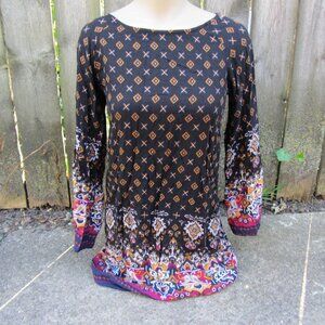 FHCQ tunic top blouse size small (CL317)